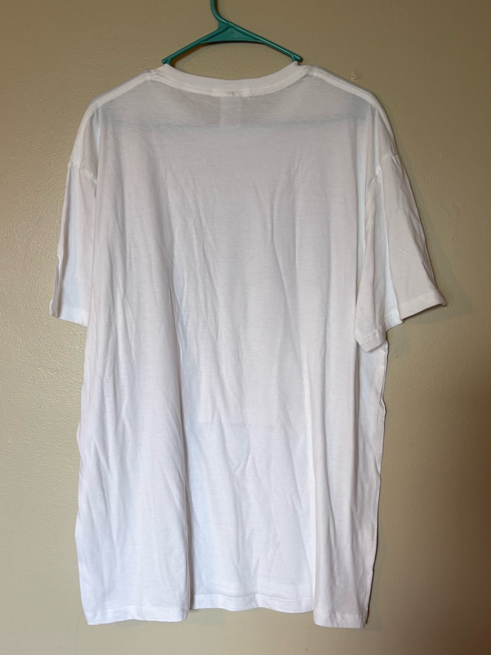 Graphic Tee "GOD DON'T PLAY ABOUT ME" - White with Red, Yellow, Green Print - Picture 3 of 3
